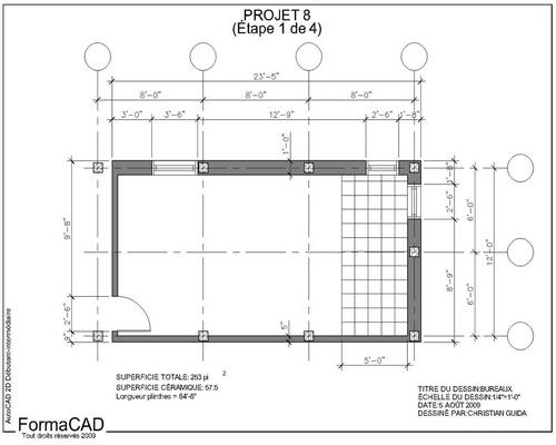 Dessin AutoCAD : Projet 8